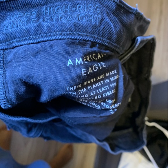 American Eagle Outfitters Black Straight Leg Jeans Classic Style - Picture 4 of 4